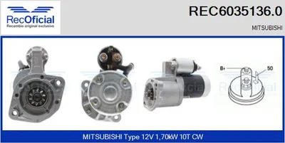 Motor de arranque Mitsubishi COLT II · Mitsubishi LANCER III · Mitsubishi GALANT V