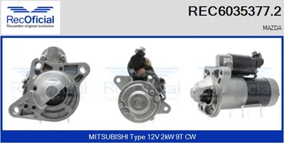 Motor de arranque Mazda CX-7 · Mazda 6 Hatchback · Mazda 6 Saloon