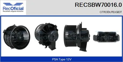 Ventilador habitáculo Peugeot 206 Hatchback · Citroën XSARA PICASSO · Peugeot 206 CC
