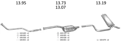 Sistema de gases de escape Mercedes-Benz 124 T-Model