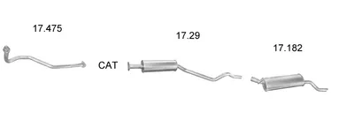Sistema de gases de escape Opel KADETT E Hatchback · Opel KADETT E · Opel KADETT E Convertible