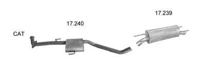 Sistema de gases de escape Opel OMEGA B · Vauxhall OMEGA Saloon