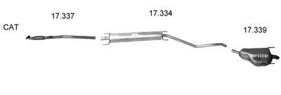 Sistema de gases de escape Opel ASTRA H Estate · Vauxhall ASTRA Mk V Estate · Opel ASTRA H CLASSIC Estate