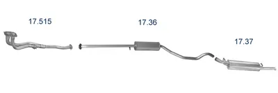 Sistema de gases de escape Opel VECTRA A · Vauxhall CAVALIER Mk III Saloon · Vauxhall CAVALIER Mk III Hatchback