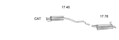 Sistema de gases de escape Opel ASTRA F Estate · Vauxhall ASTRA Mk III Estate · Opel ASTRA F Estate Van