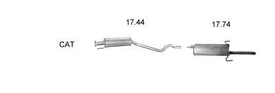 Sistema de gases de escape Opel ASTRA F Hatchback · Opel ASTRA F Saloon