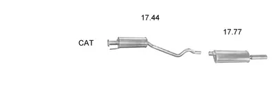 Sistema de gases de escape Opel ASTRA F Convertible