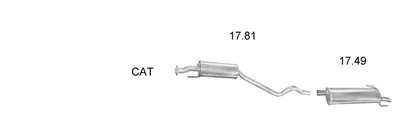 Sistema de gases de escape Opel ASTRA F Hatchback · Vauxhall ASTRA Mk III Saloon · Vauxhall ASTRA Mk III Hatchback