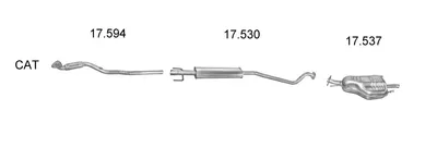 Sistema de gases de escape Opel ASTRA G Hatchback · Opel ASTRA G CLASSIC