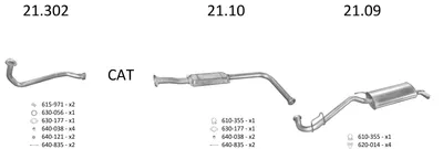 Sistema de gases de escape Renault CLIO I