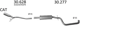Sistema de gases de escape Audi A3