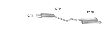 Sistema de gases de escape Opel ASTRA F Hatchback · Opel ASTRA F Saloon