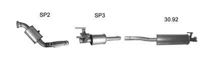Sistema de gases de escape Mercedes-Benz SPRINTER 3-t Van · Mercedes-Benz SPRINTER 3-t Platform/Chassis · Mercedes-Benz SPRINTER 3-t Bus