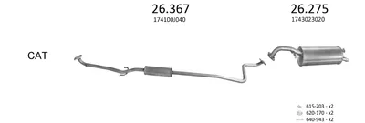 Sistema de gases de escape Toyota YARIS