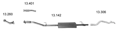 Sistema de gases de escape Mercedes-Benz SPRINTER 2-t Bus · Mercedes-Benz SPRINTER 2-t Platform/Chassis · Mercedes-Benz SPRINTER 3-t Platform/Chassis