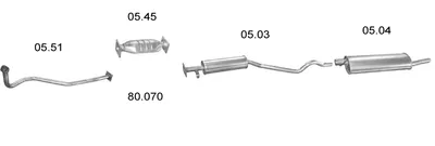 Sistema de gases de escape Daewoo NEXIA