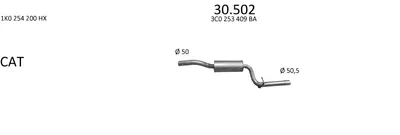 Sistema de gases de escape Vw PASSAT B7 · Vw PASSAT B7 Variant · Vw PASSAT B6 Variant