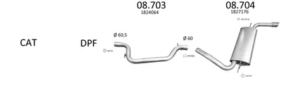 Sistema de gases de escape Ford C-MAX II · Ford FOCUS III Saloon · Ford FOCUS III