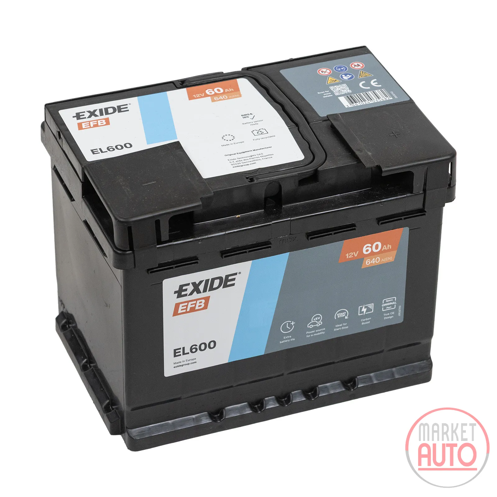 Batterie 60AH 640A EFB EL600
