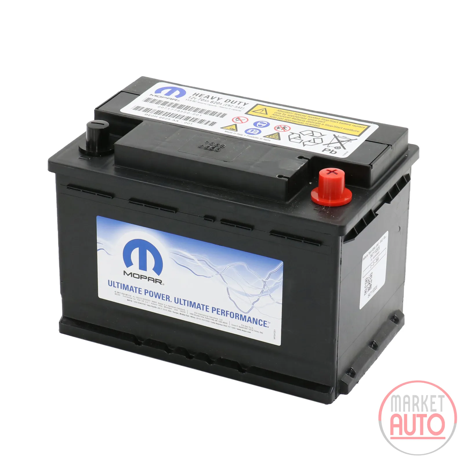 Batterie 70AH 680A (EN2-SAE) Start/Stop ORIGINAL Fiat