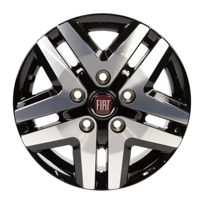 Leichtmetall Felge schwarz silber 16" mit Radnabendeckel