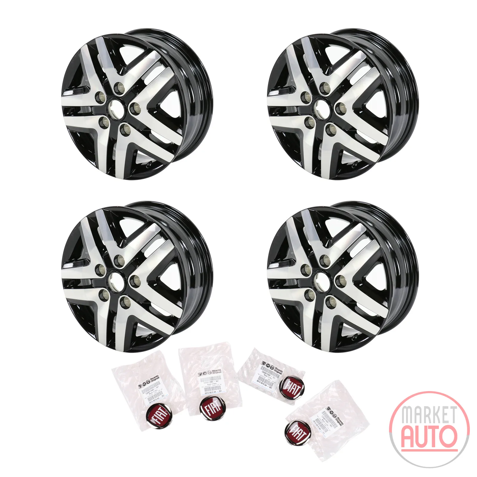 Leichtmetall Felgensatz schwarz silber 16" original