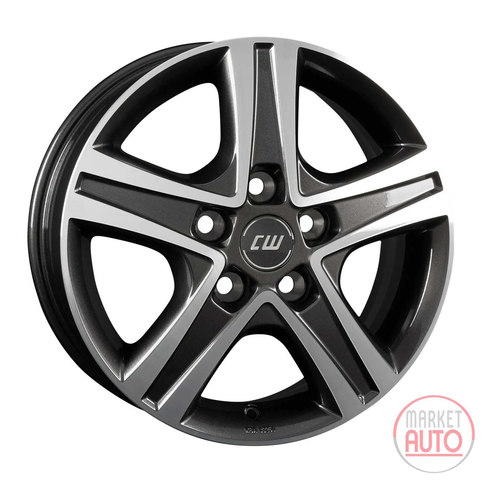 Leichtmetallfelge 16 Zoll Borbet CWD Mistral Anthracite Glossy Polished