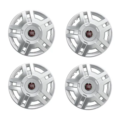Radkappensatz 15 Zoll Felge Emblem Rot