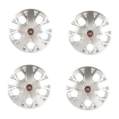 Radkappensatz 16 Zoll Felge Emblem Rot