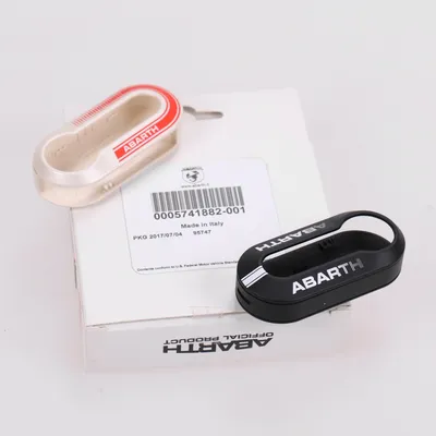 Schlüssel Cover Set Abarth Schwarz &Weiß