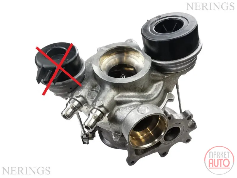 Biturbo turbocharger restored without small vacuum valve (BiTD large turbine (KKK)
