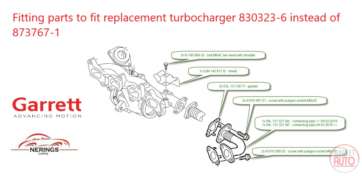 Turbocharger new with billet compressor wheels -NRGS