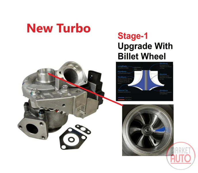 Turbocharger new with billet compressor wheels (MITSUBISHI)-NRGS